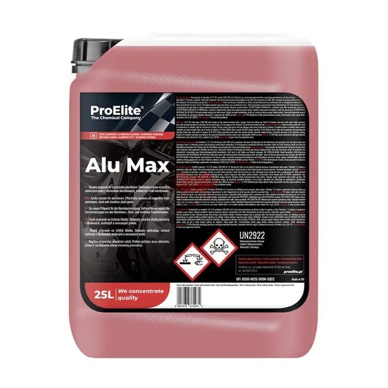 Alu max est un nettoyant jantes et aluminium extrêmement puissant, dédié au lavage de camions , citernes, bus, engins de chantier, matériel agricole...